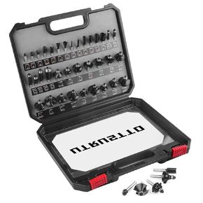 Router Bits 1/4 Inch Shank 35 Pieces, Tungsten Carbide 1/4" Router Bit Set with Plastic Box, for Professional and Beginners Carpenter in Kuwait