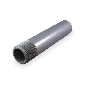 Spears 188N Series PVC Pipe Fitting, Nipple, Thread on One End, Schedule 80, Gray, 3" NPT Male x Socket, 6" Length in Saudi Arabia