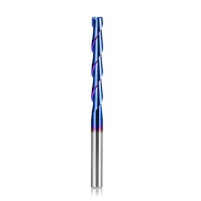 1/8" Shank Upcut Spiral Router Bit,1/8" Dia,1" Cut Length,2" Overall Length,Nano Blue Coating Solid Carbide End Mill for CNC Woodworking in Kuwait