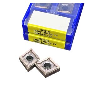 Indexable Lathe Carbide Insert 10PCS CNMG120404-EF YBG205 CNMG120408-EF YBG25 Hard Alloy Blade External Turning Lathe Tool(CNMG120404-EF YBG205) in Kuwait