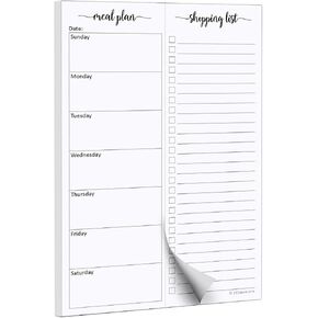 321Done Meal Planning Notepad, 5.5x8.5 Inches, 50 Sheets, Sunday Start in Saudi Arabia
