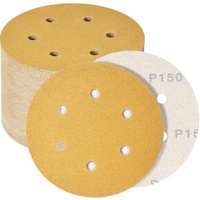 6 Inch Sanding Discs, 6 Holes Hook and Loop 40 Grit Round Wet Dry Auto Sandpaper for Orbital Sander Pads 70 PCS Lijas for Car in Kuwait