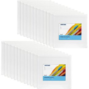 لوحات قماش FIXSMITH للرسم مقاس 8x10 بوصة، قيمة فائقة 12 لوحة قماش بيضاء فارغة، 100% قطن، لوازم الرسم الفنية للمحترفين والرسامين الهواة والطلاب والأطفال in Kuwait
