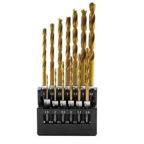 13Pcs Cobalt Drill Bit Set, 1/16"" to 1/4"" Titanium Coated High Speed Steel Twist Bits, Jobber Length Hex Shank Quick Change Kit for Hardened Metal, Stainless Steel, Wood & Plastic in Kuwait