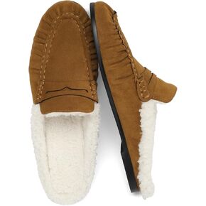 Fericzot Penny Loafers Mules for Women Comfortable Slip on Closed Toe Backless Flats Slides Casual Office Walking Shoes in Kuwait