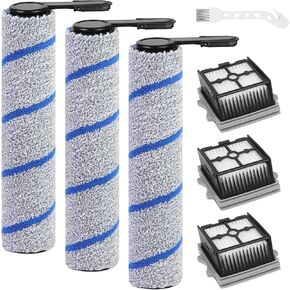 Only Version 1 for Tineco Floor One S7 PRO / S6 Wet and Dry Vacuum Cleaner Replacement Parts 7 Pieces Accessories 3 Roller Brushes + 3 HEPA Filters + 1 Cleaning Brush, Part No. FW200300US in Saudi Arabia