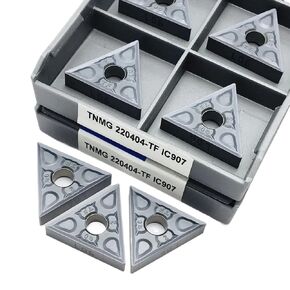 Indexable Lathe Carbide Insert 10PCS Hard Alloy External Turning Tool Blade Cutting Milling Cutter(TNMG220404 NN LT10) in Kuwait