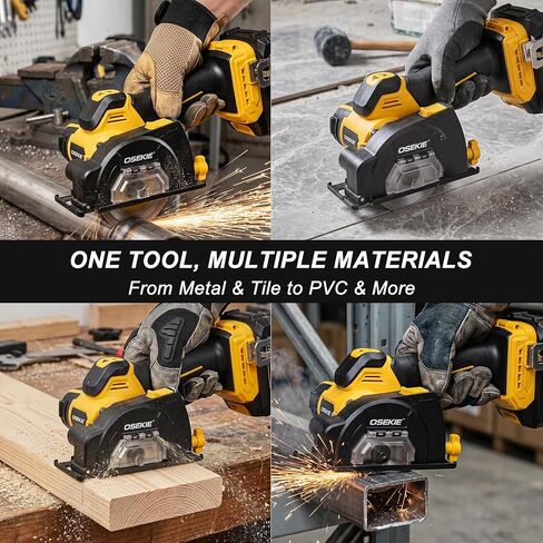 3" Brushless Cordless Cut-Off Tool Compatible with DeWalt 20V Max Battery (Tool Only), 20000 RPM Mini Angle Grinder with Reversible Rotation & Dust Port, LED Light, Lightweight for Metal, Tile & Wood in Kuwait