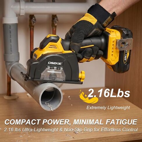 3" Brushless Cordless Cut-Off Tool Compatible with DeWalt 20V Max Battery (Tool Only), 20000 RPM Mini Angle Grinder with Reversible Rotation & Dust Port, LED Light, Lightweight for Metal, Tile & Wood in Kuwait