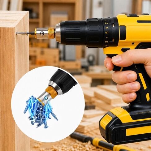 6 Pcs Screwdriver Bit Magnetic Ring Set, Removable Household Drill Bit Thread Ring Set DIY Repair Alloy Screwdriver Bit Holder Universal Hex Screwdriver and Electric Screwdriver Bit Holder in Kuwait