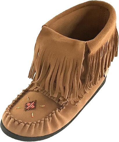 Laurentian Chief Women's Fringed Inca Suede Moccasin Boots in Kuwait