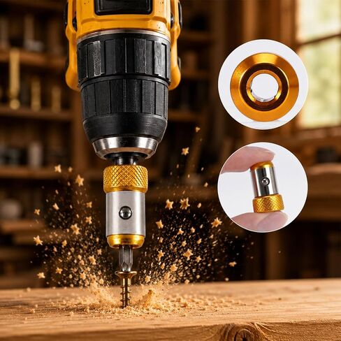 6 Pcs Screwdriver Bit Magnetic Ring Set, Removable Household Drill Bit Thread Ring Set DIY Repair Alloy Screwdriver Bit Holder Universal Hex Screwdriver and Electric Screwdriver Bit Holder in Kuwait