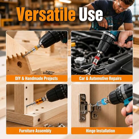 6 Pcs Screwdriver Bit Magnetic Ring Set, Removable Household Drill Bit Thread Ring Set DIY Repair Alloy Screwdriver Bit Holder Universal Hex Screwdriver and Electric Screwdriver Bit Holder in Kuwait