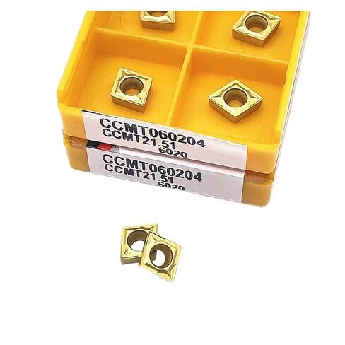 Indexable Lathe Carbide Insert 10PCS CCMT060204 CCMT060208 Hard Alloy External Turning Tool Blade Cutter Lathe(CCMT060208 15TF) in Kuwait