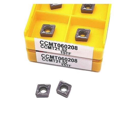 Indexable Lathe Carbide Insert 10PCS CCMT060204 CCMT060208 Hard Alloy External Turning Tool Blade Cutter Lathe(CCMT060208 15TF) in Saudi Arabia