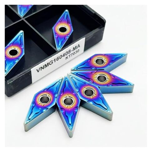 Indexable Lathe Carbide Insert 10PCS VNMG160408 VNMG16040-MA KT7030 Hard Alloy Tools External Turning Cutting(VNMG160408-MA KT7030) in Kuwait