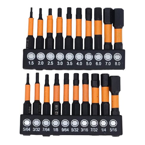 20Pcs Hex Bit Set, Magnetic S2 Steel Durable, Drill Bit Set, 1/4in Shank with Storage Case, for DIY Projects, Automotive Repair, Woodworking Tasks, Mechanics, Metal Fabrication, Ho in Kuwait