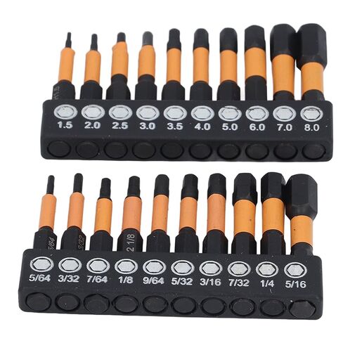 20Pcs Hex Bit Set, Magnetic S2 Steel Durable, Drill Bit Set, 1/4in Shank with Storage Case, for DIY Projects, Automotive Repair, Woodworking Tasks, Mechanics, Metal Fabrication, Ho in Kuwait
