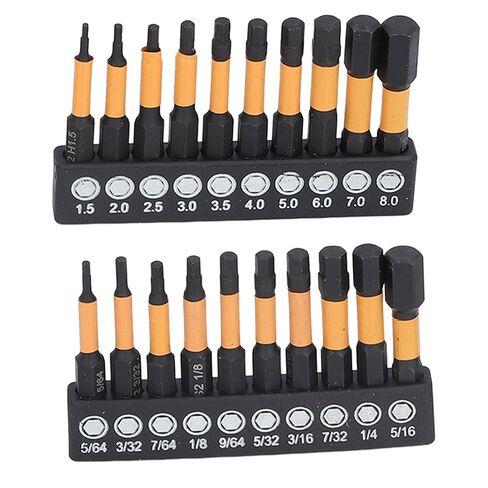 20Pcs Hex Bit Set, Magnetic S2 Steel Durable, Drill Bit Set, 1/4in Shank with Storage Case, for DIY Projects, Automotive Repair, Woodworking Tasks, Mechanics, Metal Fabrication, Ho in Kuwait