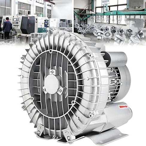 High-Pressure Regenerative Vortex Blower,Regenerative Blower Electric Air Pump for High-Efficiency Air Blowing or Suction, Ideal for Fish Tanks and Industrial Applications，（750W/21KPa/145CFM in Kuwait