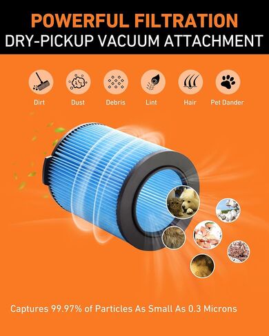 2-Pack Replacement VF5000 Filter for RIDGID 5-20 Gal Wet/Dry Vacuum | Precision OEM Fit, Professional Filtration, Built for Tough Jobs, Reusable Design, Trusted Performance in Kuwait