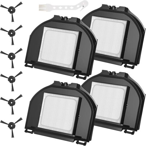 RV2310AE AV2310AE HEPA Filter Side Brush Kit Compatible with Shark Matrix | Fits RV2320S RV2300S UR2350AE UR2360S Robot Vacuum, 4 HEPA Filters + 6 Side Brushes + Cleaning Tool, Not For RV2300 RV2310 in Kuwait