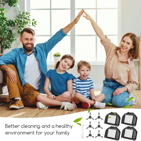 RV2310AE AV2310AE HEPA Filter Side Brush Kit Compatible with Shark Matrix | Fits RV2320S RV2300S UR2350AE UR2360S Robot Vacuum, 4 HEPA Filters + 6 Side Brushes + Cleaning Tool, Not For RV2300 RV2310 in Kuwait