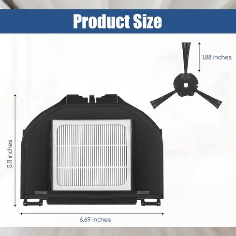 RV2310AE AV2310AE HEPA Filter Side Brush Kit Compatible with Shark Matrix | Fits RV2320S RV2300S UR2350AE UR2360S Robot Vacuum, 4 HEPA Filters + 6 Side Brushes + Cleaning Tool, Not For RV2300 RV2310 in Kuwait