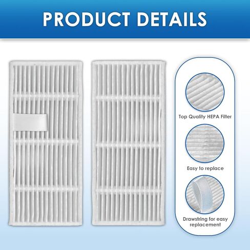 (13 Pack) C20 Omni Replacement HEPA Filters Compatible With Eufy C20 Omni C10 Robotic Vacuum Cleaner, Replacement Parts Filters,Filter 13 Pieces in Kuwait