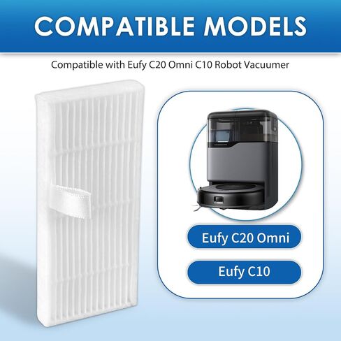 (13 Pack) C20 Omni Replacement HEPA Filters Compatible With Eufy C20 Omni C10 Robotic Vacuum Cleaner, Replacement Parts Filters,Filter 13 Pieces in Kuwait