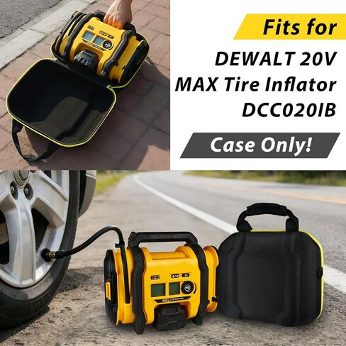 Hard Case Compatible with DEWALT DCC020IB 20V Max Tire Inflator - Portable Air Pump Storage Carrying Bag with Shoulder Strap (Box Only) in Kuwait