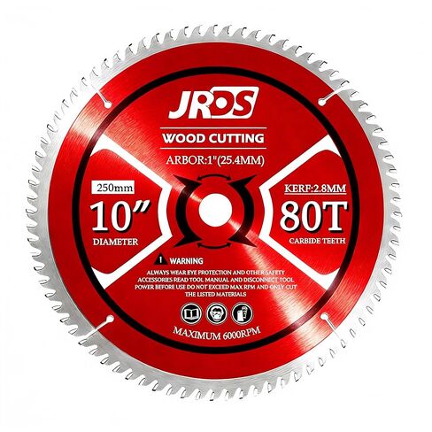 10 Inch Table Saw Blades for Wood 80T 1-Inch Big Arbor | Ultra-Fine Finish Circular Saw Blade Smooth Woodworking Cutting Tungsten Carbide ATB for Hardwoods, Softwoods, Plywood, MDF in Kuwait