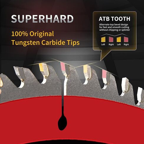 10 Inch Table Saw Blades for Wood 80T 1-Inch Big Arbor | Ultra-Fine Finish Circular Saw Blade Smooth Woodworking Cutting Tungsten Carbide ATB for Hardwoods, Softwoods, Plywood, MDF in Kuwait
