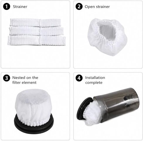 50pcs Disposable Vacuum Cleaner Filter Cartridge Cover Non Woven Filter Mesh Elastic Bag for Home Vacuum Cleaners in Kuwait