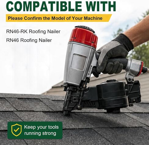 RN46 RN46-RK Rebuild Kit, Compatible with RN46-RK RN46 Roofing Nailer, Replacement Parts Including RN46 O-Ring Kit, 191777 Piston Bumper and TVA6 Trigger in Kuwait