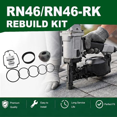 RN46 RN46-RK Rebuild Kit, Compatible with RN46-RK RN46 Roofing Nailer, Replacement Parts Including RN46 O-Ring Kit, 191777 Piston Bumper and TVA6 Trigger in Kuwait