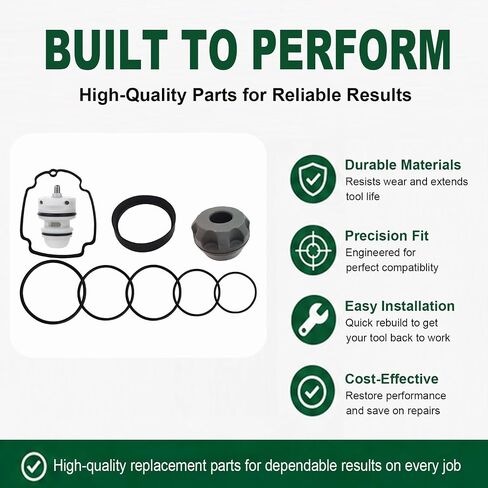RN46 RN46-RK Rebuild Kit, Compatible with RN46-RK RN46 Roofing Nailer, Replacement Parts Including RN46 O-Ring Kit, 191777 Piston Bumper and TVA6 Trigger in Kuwait