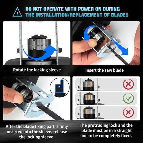 Mini Reciprocating Saw, 21V 3 Variable Speed, 0-3500 Brushless Motor Cordless Powered Saw with 2x4.0Ah Battery, Tool-Free Blade Change, LED Work Light, Hand Recíproca for Woods/Metal/Plastic in Kuwait