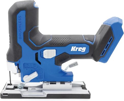 Kreg 20V Ionic Drive Barrel Grip Jigsaw - Cordless, Compact & Ergonomic - Precision Cutting - 20V Variable Speed - LED Lights & Built-In Blower - Bare Tool - KPTJS100A in Kuwait
