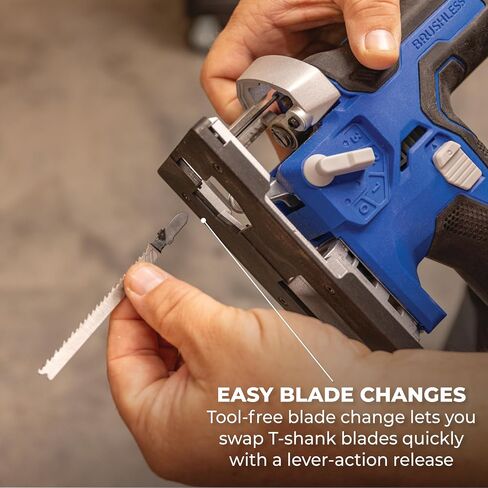 Kreg 20V Ionic Drive Barrel Grip Jigsaw - Cordless, Compact & Ergonomic - Precision Cutting - 20V Variable Speed - LED Lights & Built-In Blower - Bare Tool - KPTJS100A in Kuwait