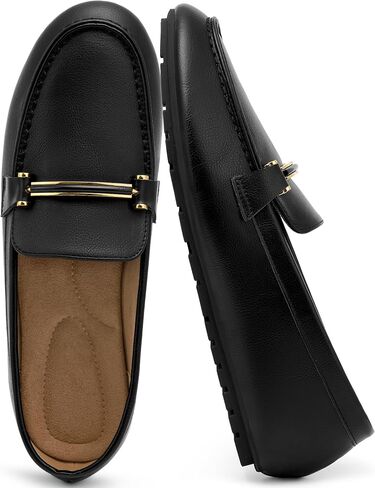 Ecetana Comfortable Women's Loafers for Work: Slip On Cushioned Business Casual Shoes with Memory Foam Non Slip Driving Moccasins for Office Commute in Kuwait