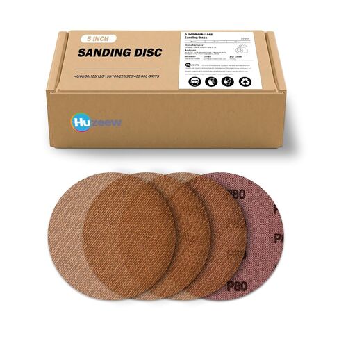 5 Inch Mesh Sanding Discs 50 PCS, 60/80/120/180/240 Grit Assortment, Dust Free Hook and Loop Sanding Discs, Anti-Clogging Sandpaper for Random Orbital Sander, Angle Grinder, Wood Metal Sanding in Kuwait