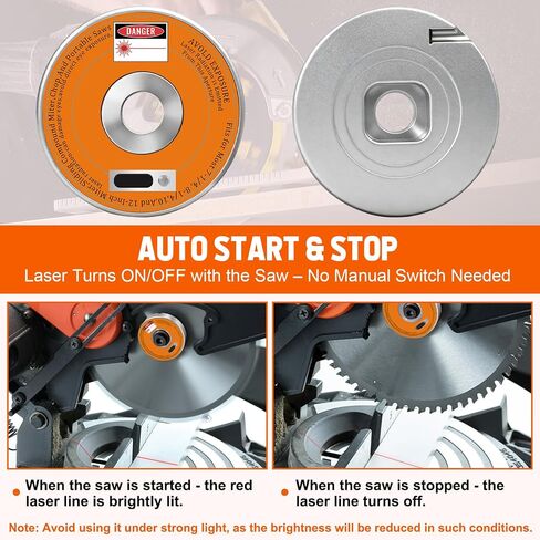 Rechargeable Miter Saw Laser Guide, Type-C Fast-Charging | Metal Laser Guide Wheel, High-Precision Red Laser Line,for 7-1/4", 8", 10", 12" Miter & Portable Saws, 5/8" Threaded Arbor in Kuwait