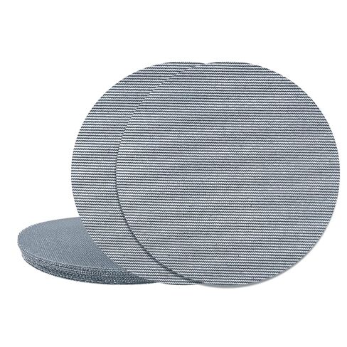 50 Pcs 6-Inch Mesh Sanding Discs, 80/120/240/320/400 Grit, Dust-Free Hook and Loop Drywall Sander Sandpaper, Round Drywall Sandpaper Discs Pads for Random Orbital Sander in Kuwait