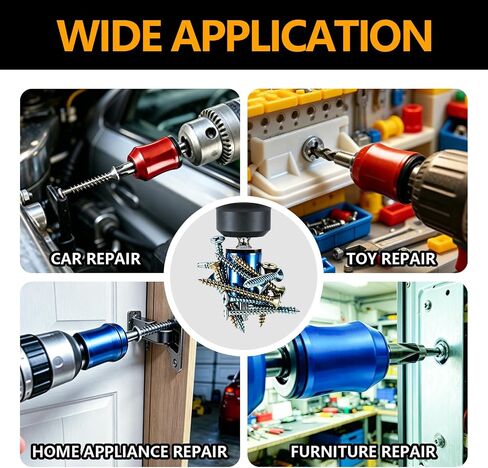 3PCS Magnetic Drill Bit Holder, 1/4 Inch Magnetic Screw Ring for DIY Repair | Magnetic Bit Holder, Removable Bit Magnetizer Ring for Hex Screwdrivers | Alloy Screw Holder for DIY Repair in Kuwait
