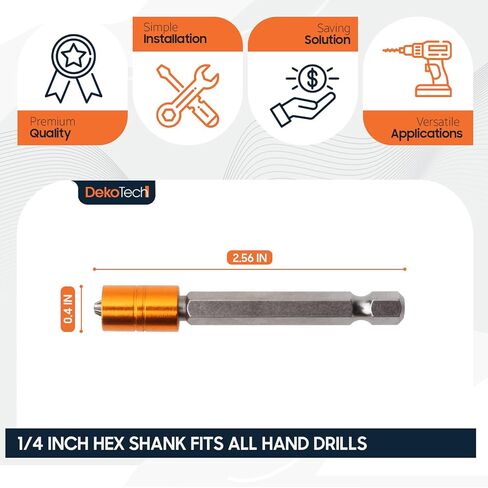 2-Pack Magnetic Screwdriver Bit Holders, PH2*65mm, S2 Alloy Steel, 1/4" Hex Shank Quick Change Drill Bit Extension for Screwdriver Bits, Nuts, Sockets, and Drill Adapters in Kuwait