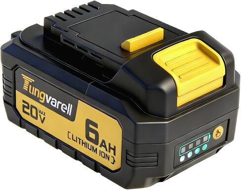 6.0Ah True Capacity Replacement Battery for Dewalt 20V Max Tools | Automotive-Grade Cells, V0 Fireproof Shell, Longer Runtime & Heavy-Duty Power (2-Pack) in Saudi Arabia