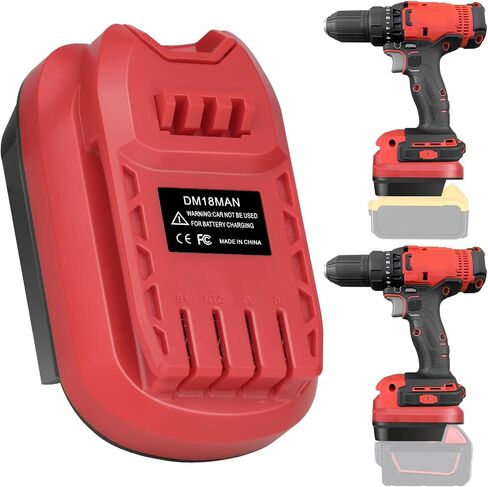 Battery Adapter for Craftsman V20 Cordless Tools | Convert for Dewalt 20V MAX XR and for Milwaukee 18V Red Lithium Battery to Craftsman New 20 Volt Power Tools in Kuwait