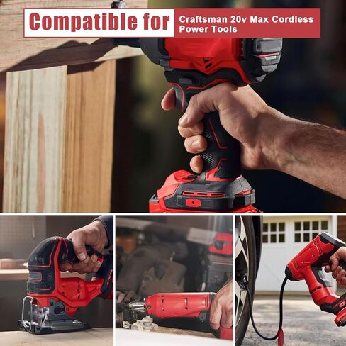 Battery Adapter for Craftsman V20 Cordless Tools | Convert for Dewalt 20V MAX XR and for Milwaukee 18V Red Lithium Battery to Craftsman New 20 Volt Power Tools in Kuwait