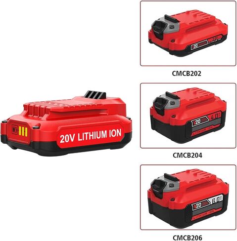 2Pack 20V 4.0Ah Replacement for Craftsman 20V Battery for CMCB202 CMCB203 CMCB206 CMCB201 in Kuwait